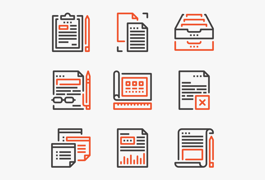 Files And Documents - Orange, HD Png Download