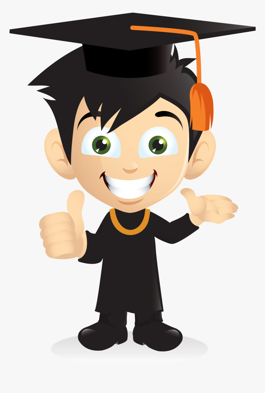 Cartoon Smiling Graduation Boy [png] Png&svg Download, - Graduation Boy Png, Transparent Png