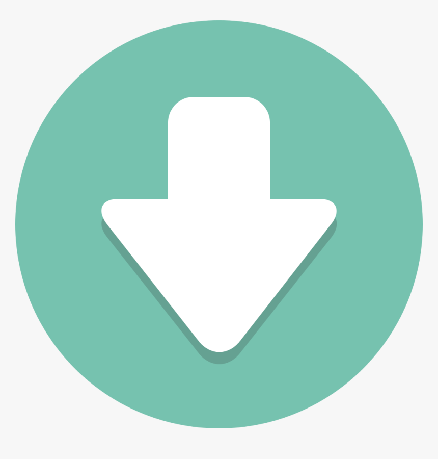 Circle Icons Arrow Down - Down Arrow Flat Design, HD Png Download