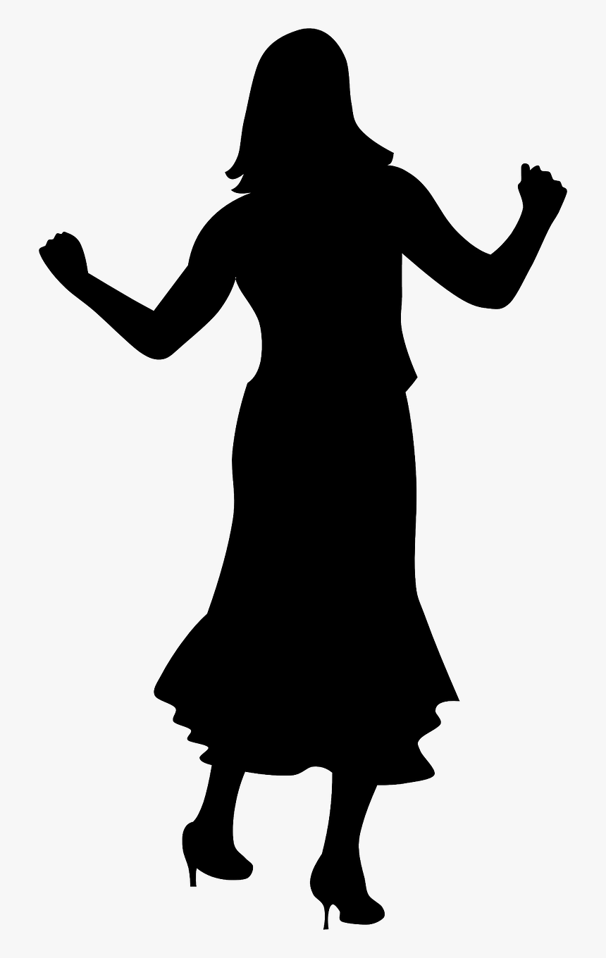 Dance Lady Silhouette Png, Transparent Png