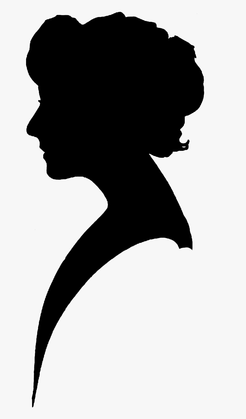 Clip Art Old Lady Clipart Black And White - 18th Century Woman Silhouette, HD Png Download