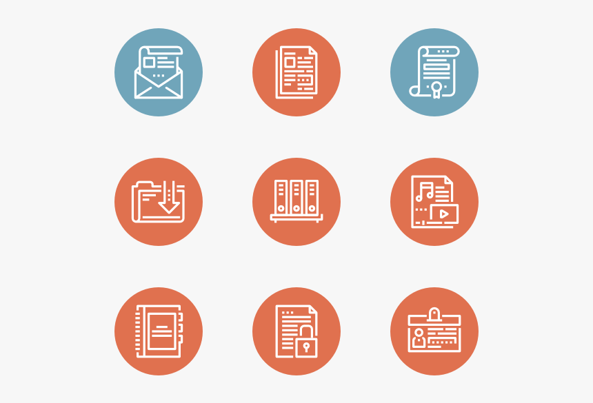 Files And Documents - Circle, HD Png Download