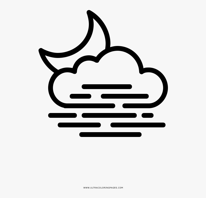 Noche De Niebla Página Para Colorear, HD Png Download