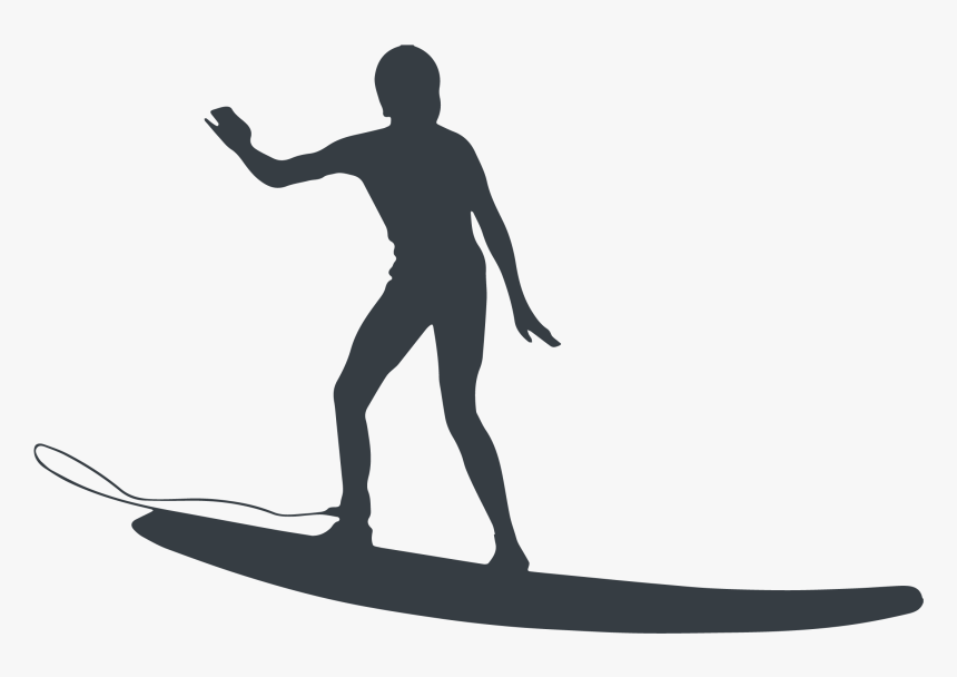 Athlete Silhouette - Surfboard - Stand Up Paddle Surfing, HD Png Download