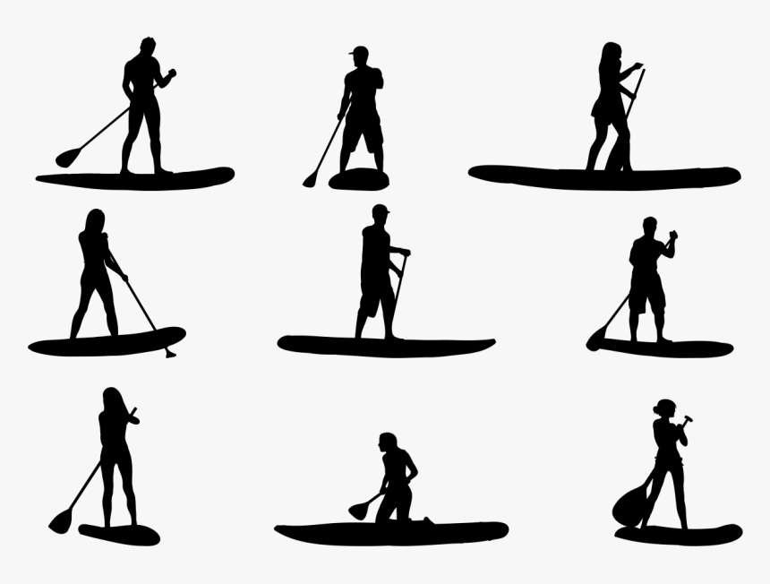 Silhouette Standup Paddleboarding Clip Art Stand Up Paddle Silhouette