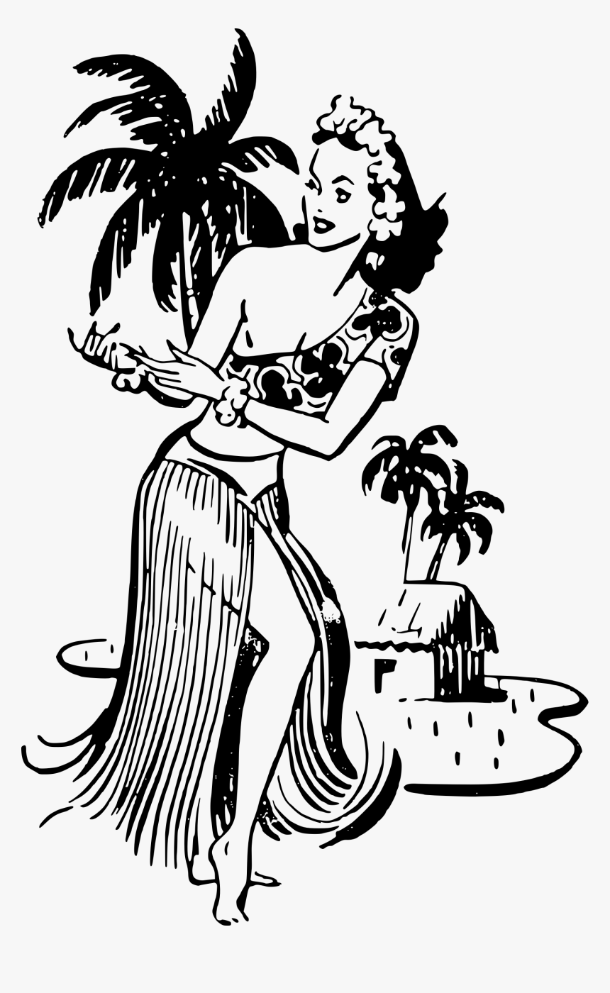 This Free Icons Png Design Of Hawaiian Lady - Custom Turntable Mats, Transparent Png
