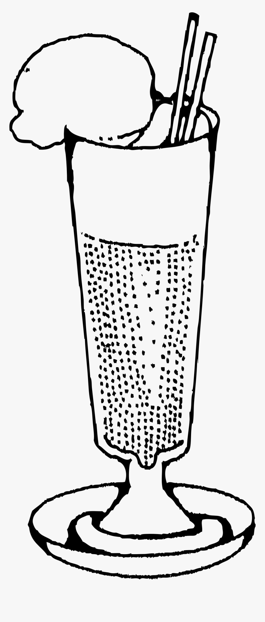 Ice Cream Soda Clip Arts - Ice Cream Soda Black And White, HD Png Download