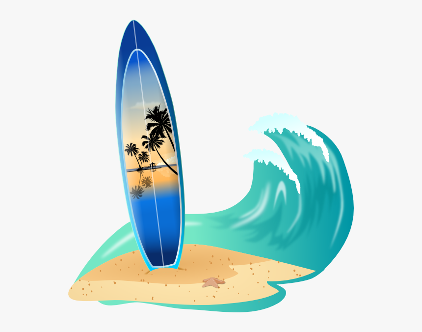 Clipart Hand Surfer - Surfbrett Clipart, HD Png Download