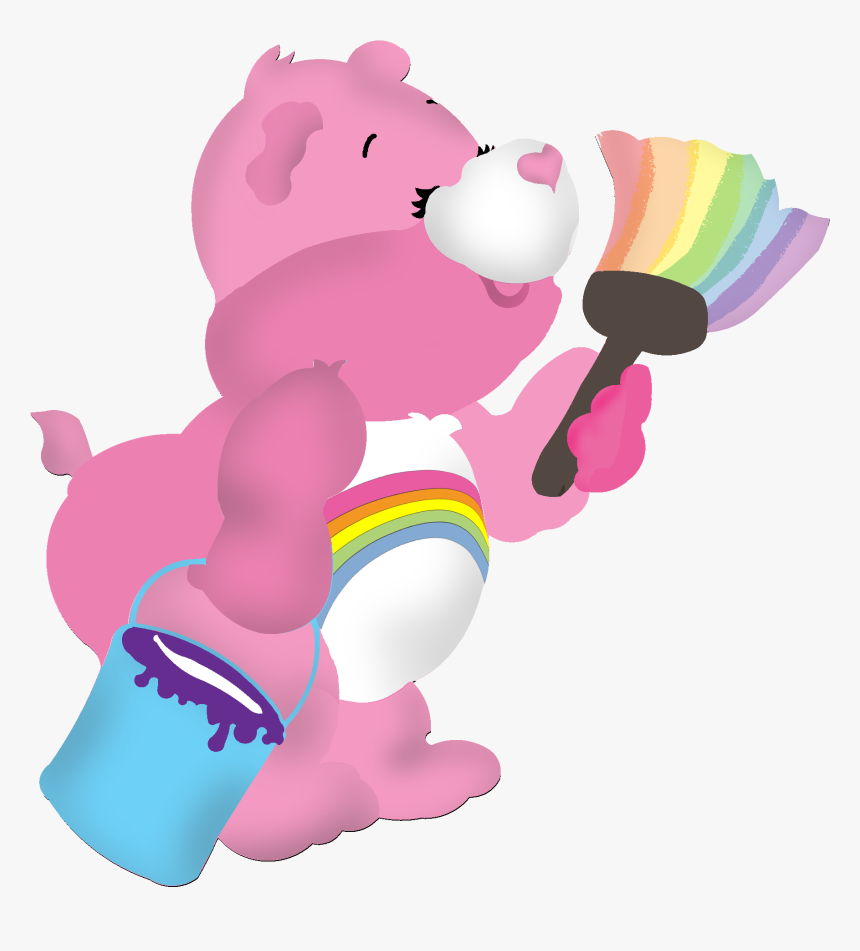 Care Bear With Paint Brush, HD Png Download