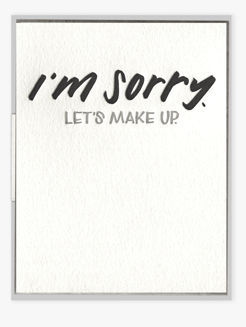 I M Sorry Letterpress Greeting Card - Calligraphy, HD Png Download