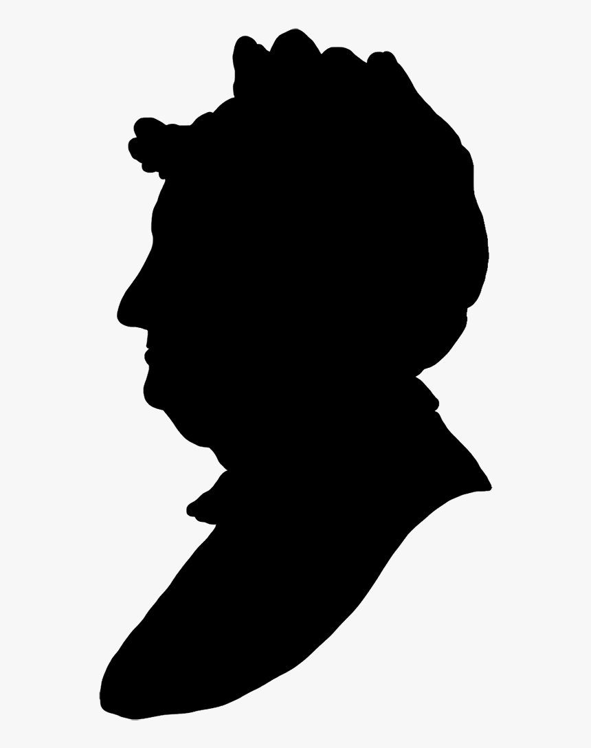 Woman And Man In Bed Png - Victorian Old Woman Silhouette, Transparent Png