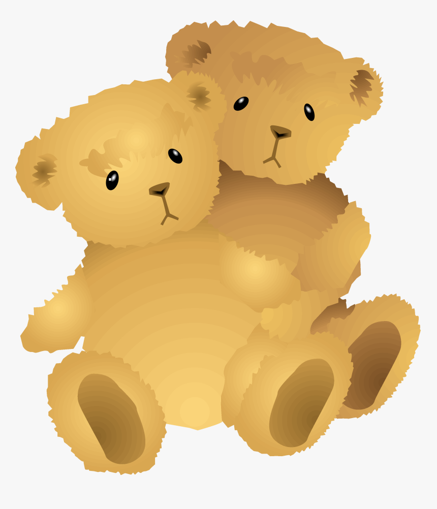 Two Hugging Bears Care Bears - Pink Teddy Bear Clip Art, HD Png Download