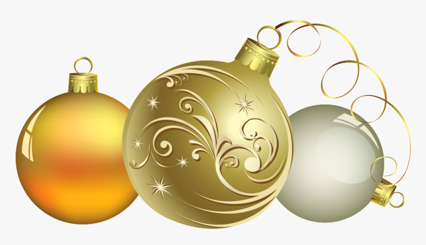 Png Para Decorações De Natal - Gold Christmas Ball Transparent, Png Download