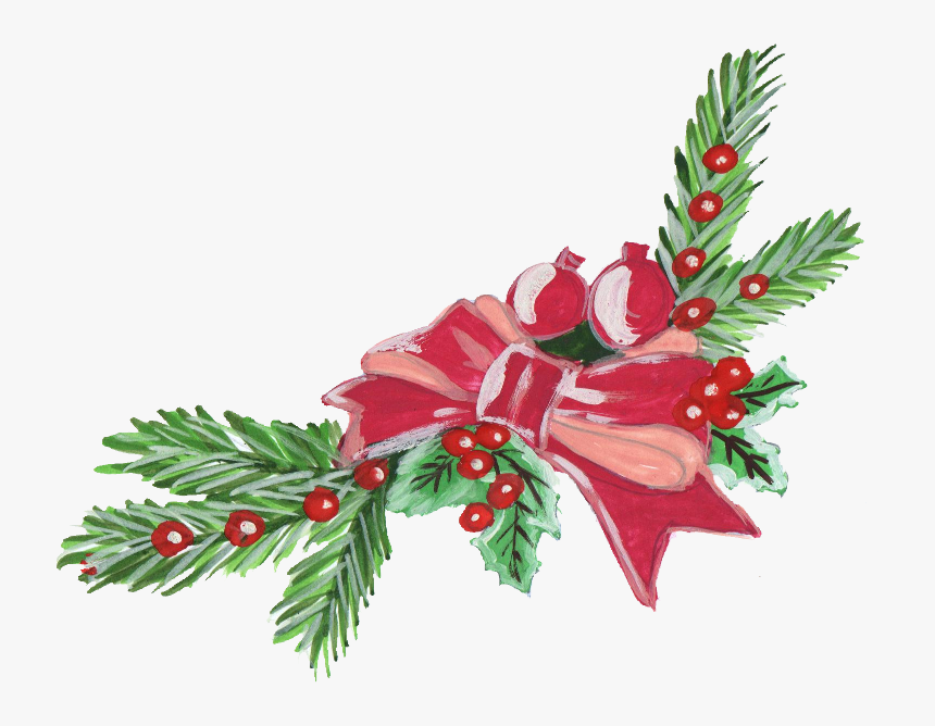 Christmas Decoration Png Picture - Christmas Ornaments Watercolor Png, Transparent Png
