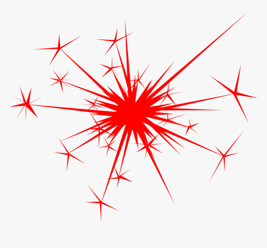 Firework, Star, Red, Explosion, Abstract - Sparkle Clip Art, HD Png Download