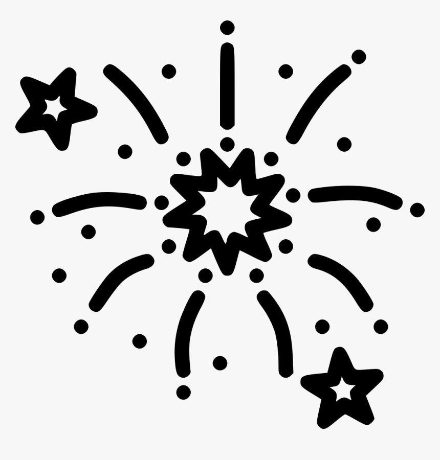 Fireworks Boom Bang Festival Celebration New Year Stars - New Year Fireworks Svg, HD Png Download