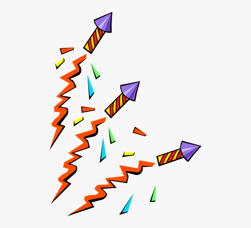 Vector Illustration Of Firecracker Fireworks Blast, HD Png Download