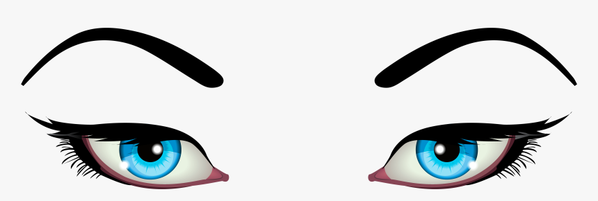 Nose Clipart Eye - Cartoon Girl Eyes Png, Transparent Png