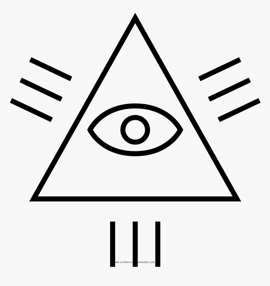 Eye Of Providence Coloring Page - Circle, HD Png Download