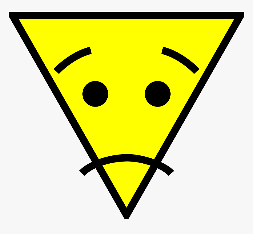 Triangle Face Clip Arts - Triangle With A Face, HD Png Download