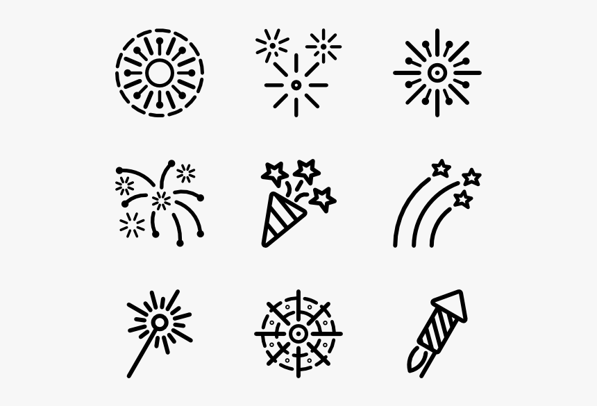 Fireworks - Illustration, HD Png Download