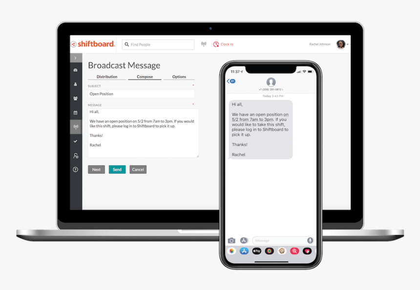 An Offer Letter Email Open On A Laptop, Showing How - Shiftboard, HD Png Download