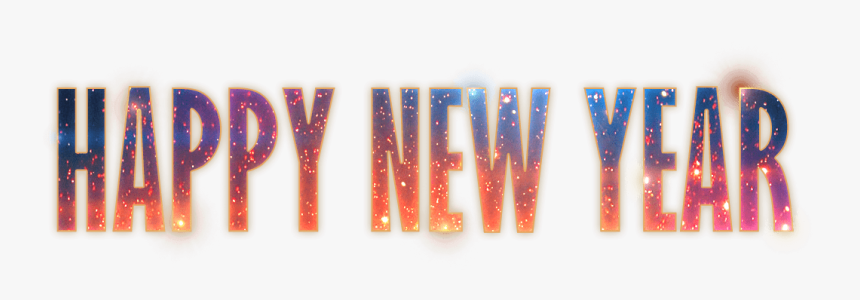 Happy New Year Fireworks Text Clip Arts - Colorfulness, HD Png Download