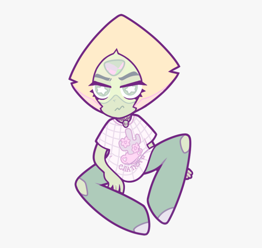 Doodle Pastel Grunge Nekozneko Steven Universe Peridot - Steven Universe Pastel Peridot, HD Png Download