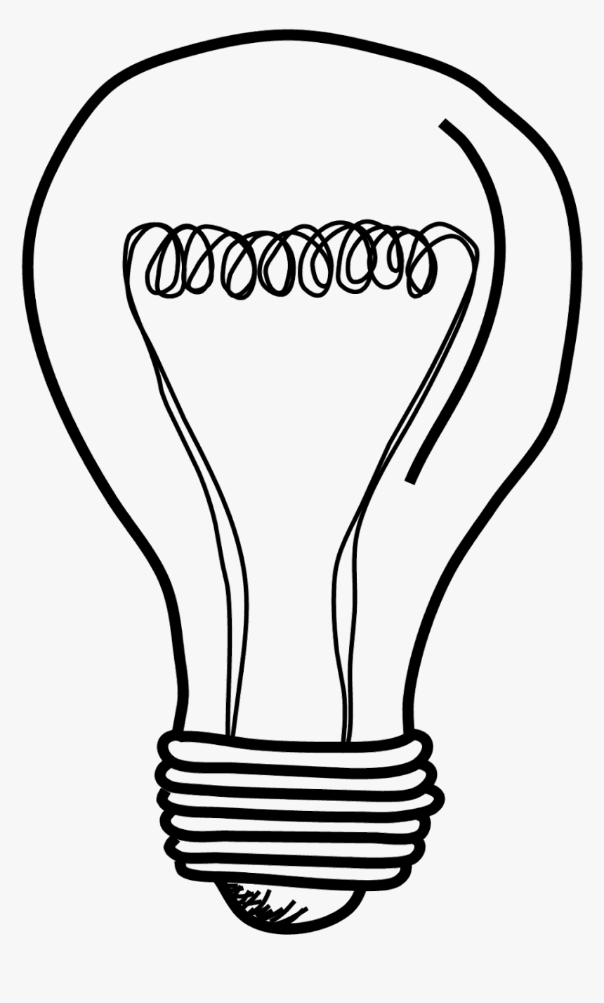 Transparent Broken Light Bulb Png - Light Bulb Sketch Png, Png Download
