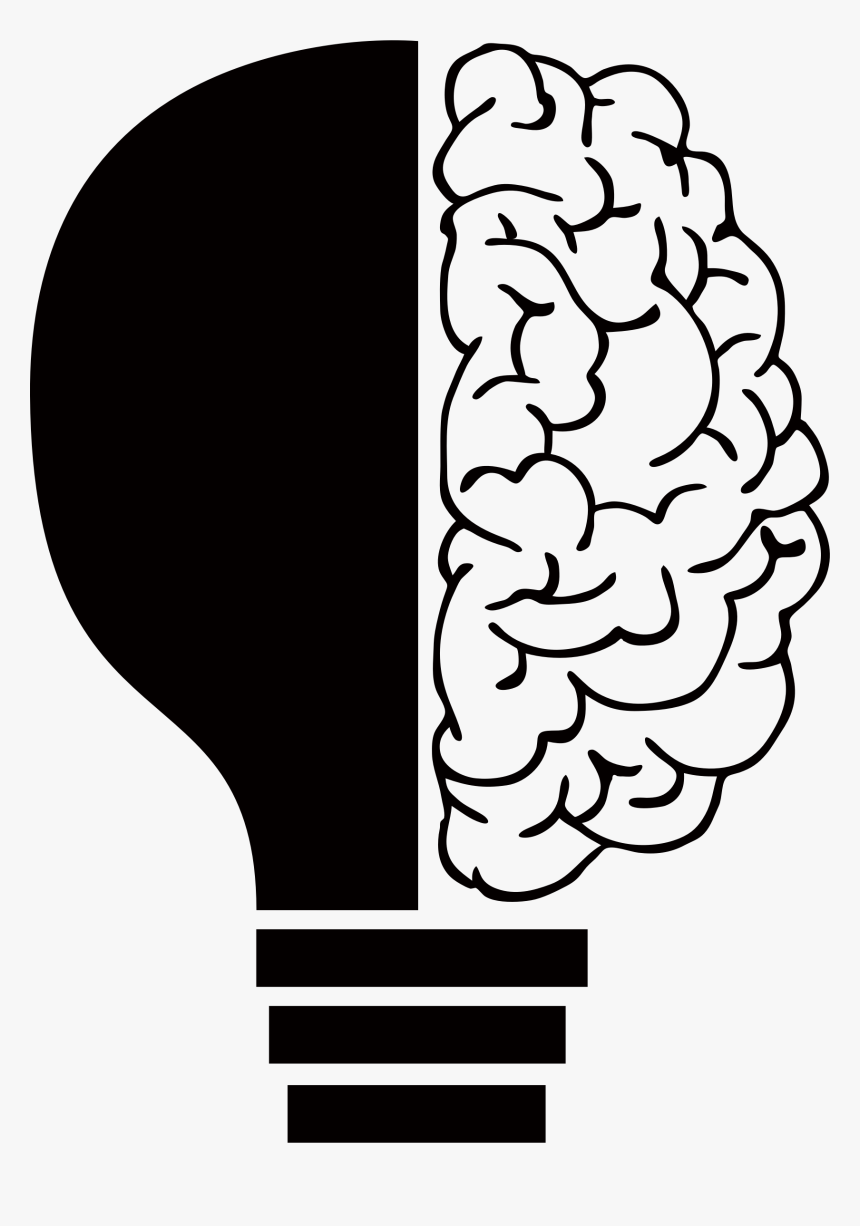 Brain Light Bulb By Elisa Riva Clip Arts - Brain Light Bulb Clipart, HD Png Download
