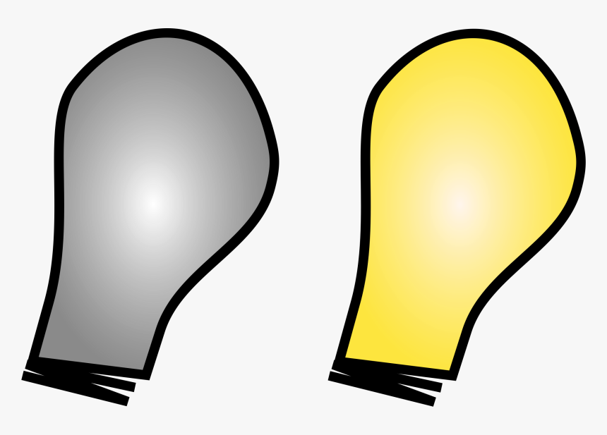Simple Light Bulb On/off Clip Arts - Light Bulb Off And On Png, Transparent Png