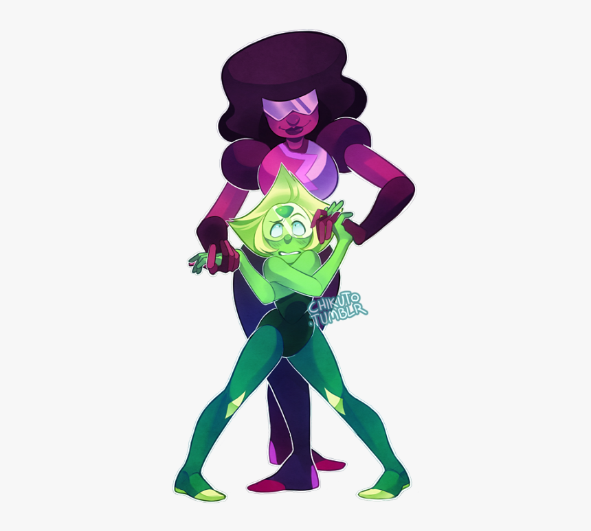 Art Artists On Tumblr Su Garnet Steven Universe Peridot - Steven Universe Garnet And Peridot, HD Png Download