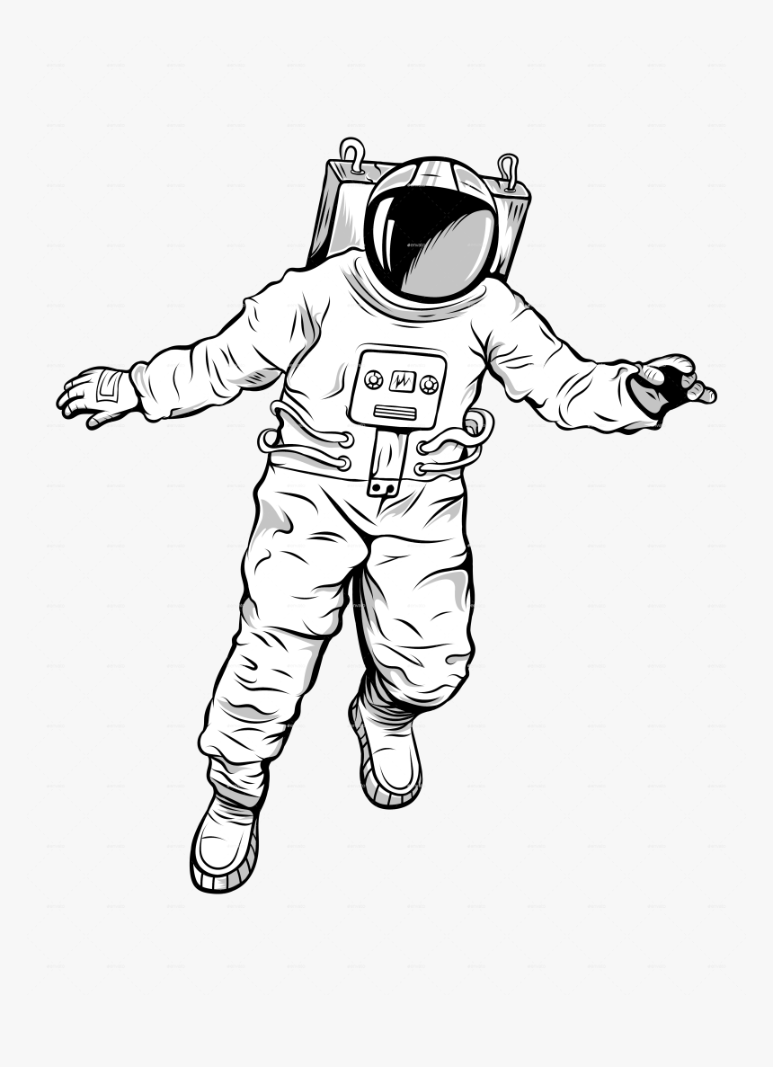 Astronaut Illustration, HD Png Download