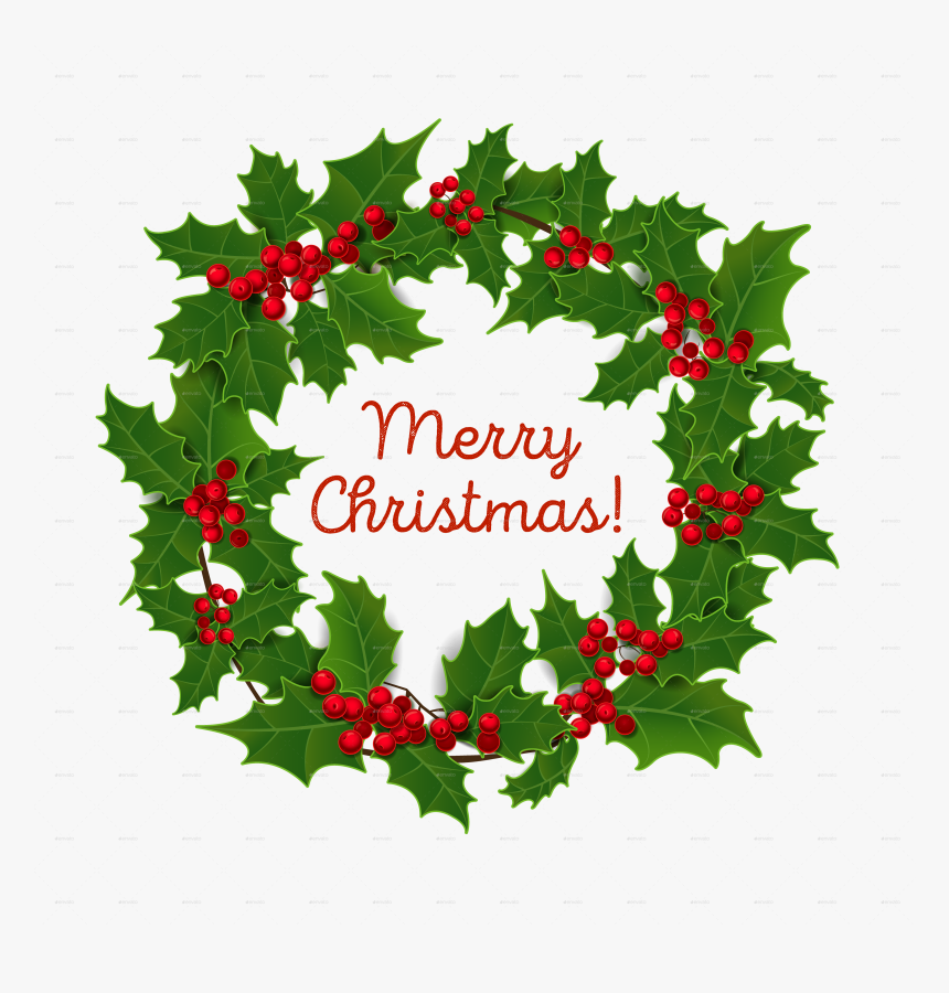 Clip Art Merry Christmas Wreath Images - Merry Christmas Wreath Clipart, HD Png Download