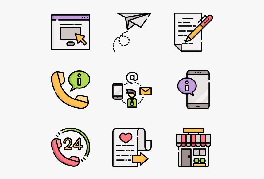 Contact Us - Contact Us Line Icon Png, Transparent Png