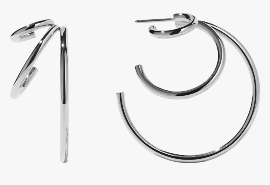 Triple Hoop Earrings - Earring, HD Png Download