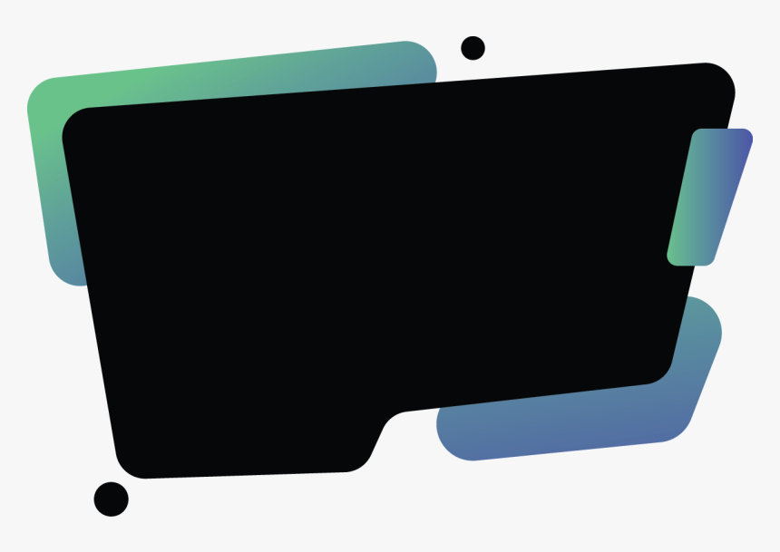 Black Banner With Green Blue Gradient Abstract Flat Panel