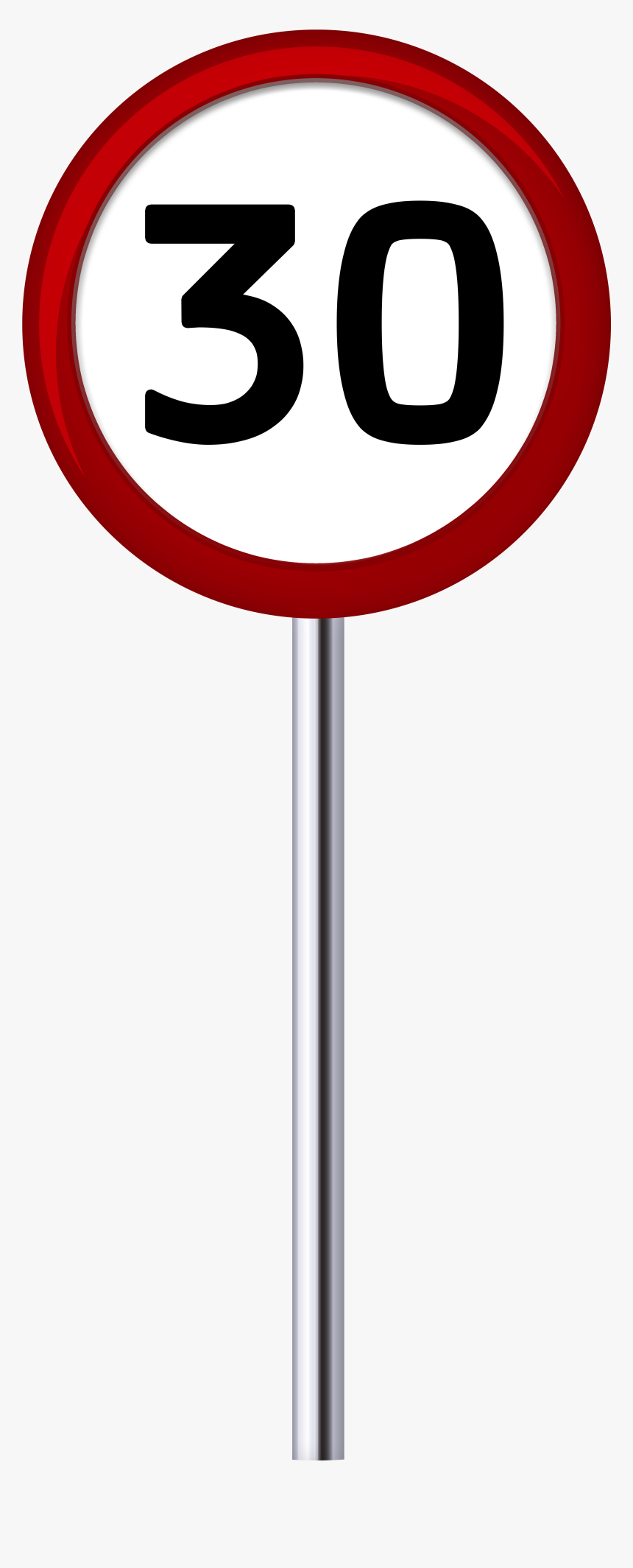 Traffic Sign Speed Limit 30 Png Clip Art - 30 Speed Limit Png, Transparent Png
