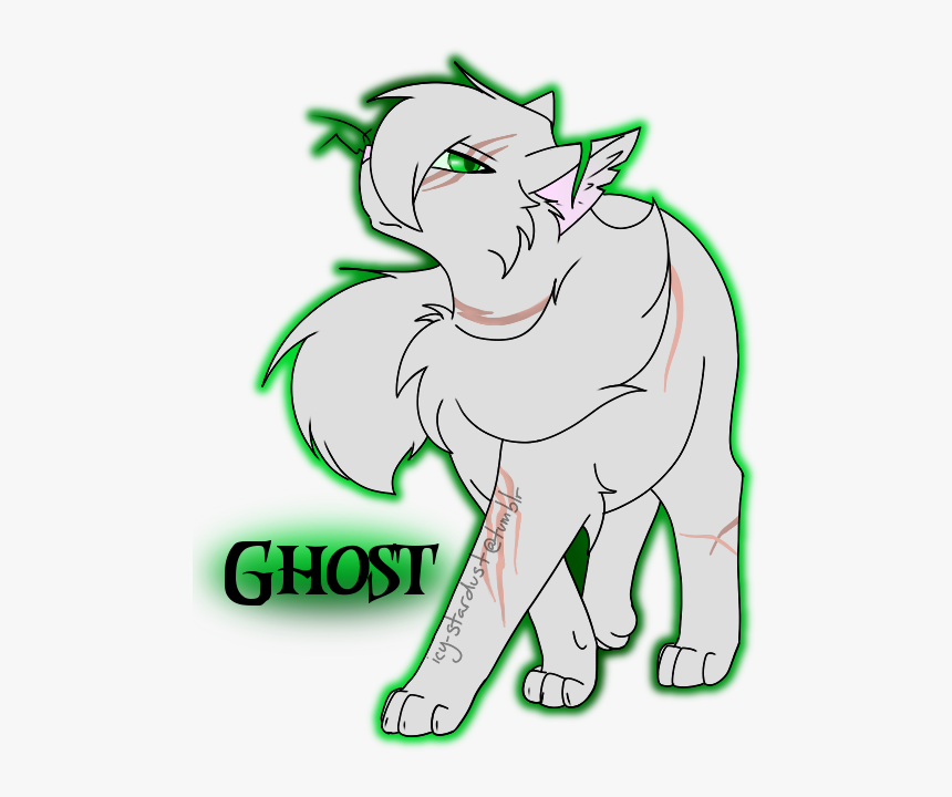 Ghost A Scar Covered, Long Furred Silver Tom With Piercing - Cartoon, HD Png Download