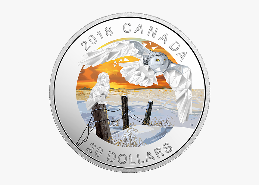 Coin Canada 2018 Owl, HD Png Download