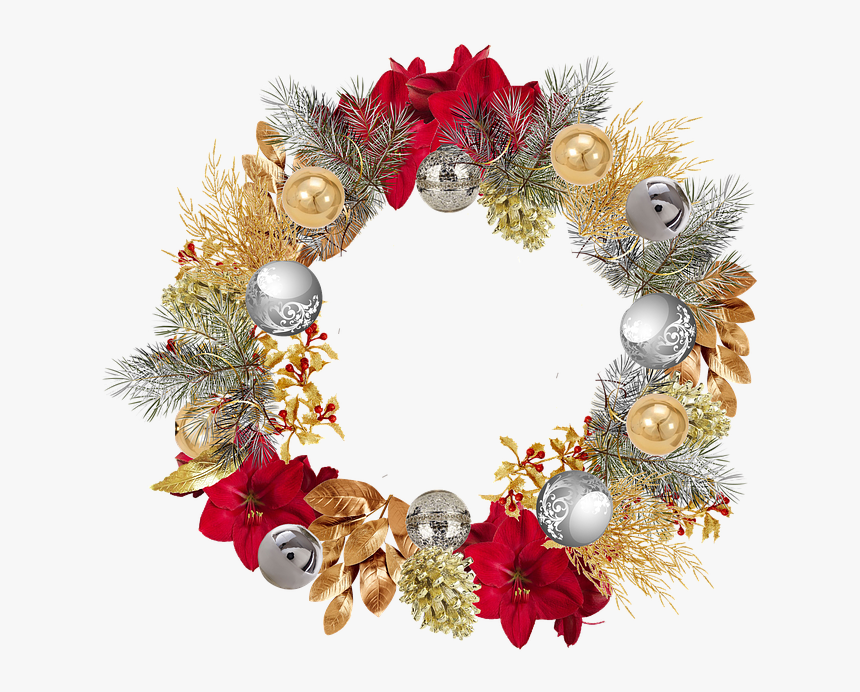 Christmas, Crown, Bowls, Doré, Money, Red Amaryllis - Flower Crown Christmas Png, Transparent Png