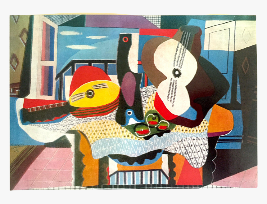 Cubism Drawing Guitar - Yves Saint Laurent Picasso, HD Png Download