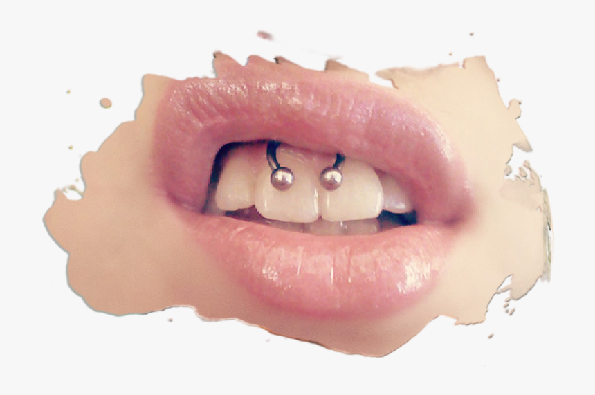 Clip Art Smiley Bak M Freak - Frenulum Piercing Lip, HD Png Download