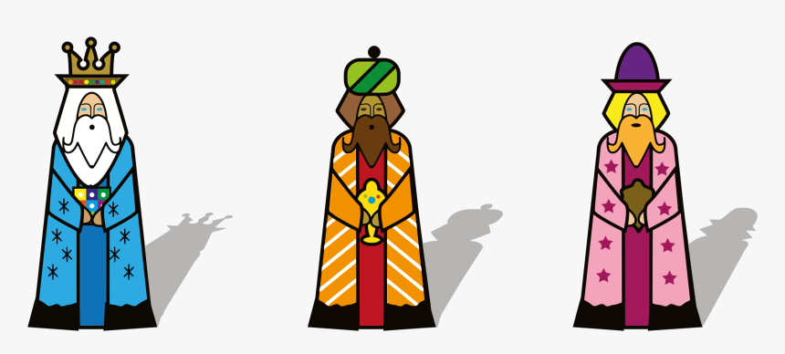 Biblical Magi Nativity Scene Clip Art - Transparent Wise Men Cartoon, HD Png Download