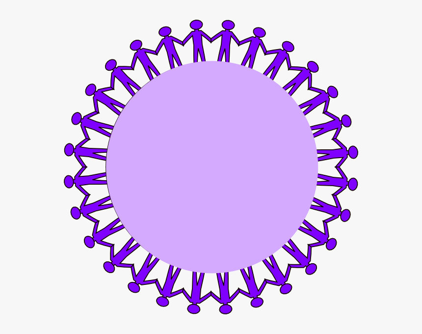 Circle Stick People Black No Border Svg Clip Arts - Clipart Silhouette Holding Hands, HD Png Download