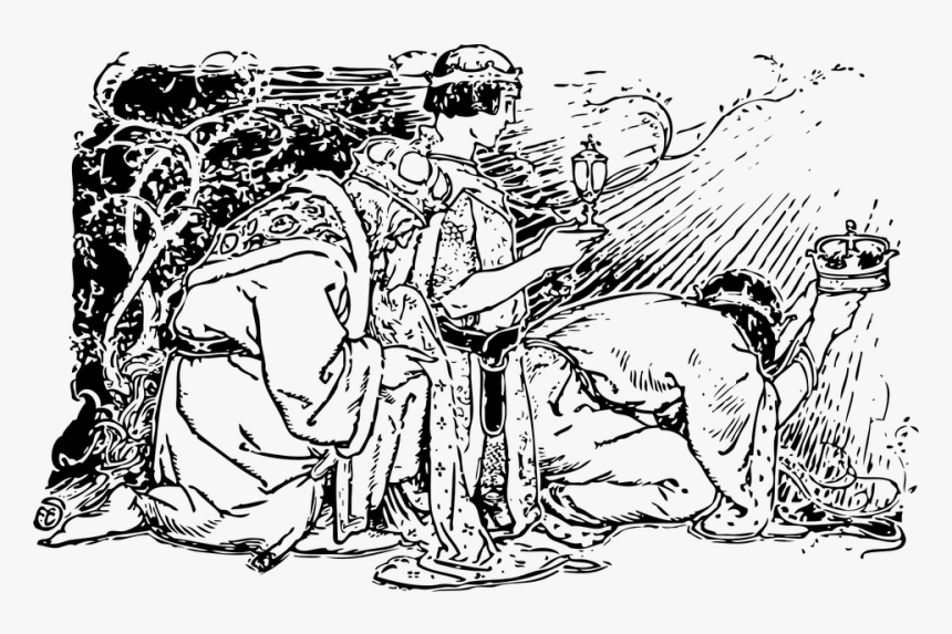 Three Kings, Magi, Three Wise Men, Gold, Incense, Myrrh - Three Wise Men Black And White, HD Png Download