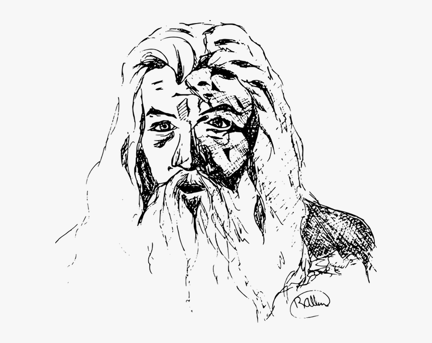 Wise Man Png Transparent - Lord Of The Rings Line Art, Png Download