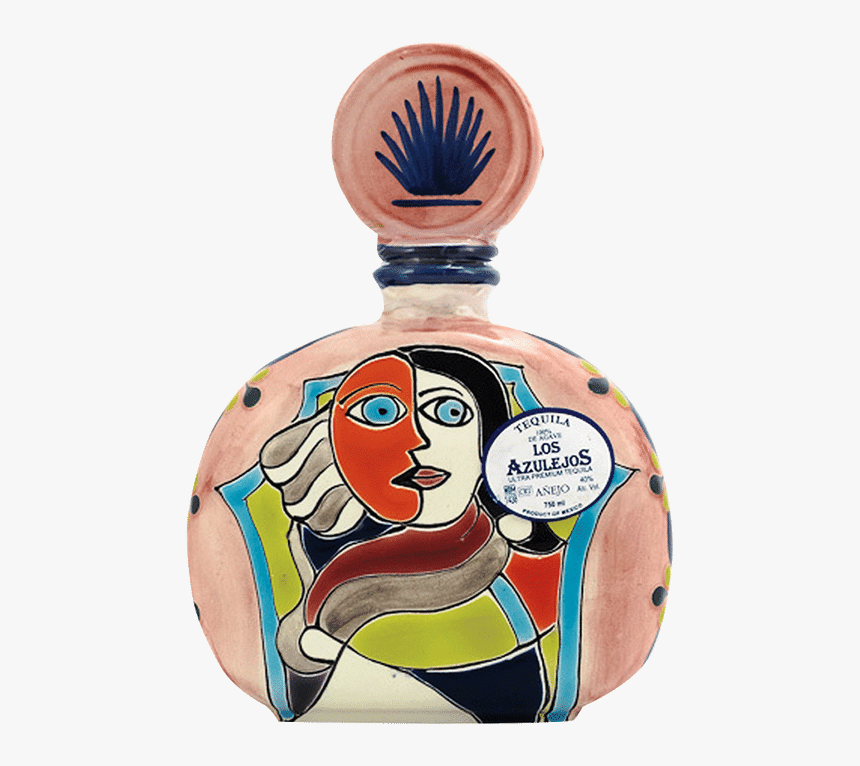 Los Azulejos Anejo Picasso Bottle - Azulejos Tequila Anejo Handmade Picasso Bottle, HD Png Download