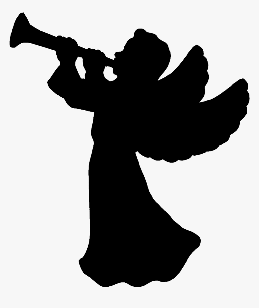 Manger Svg Wise Man - Angel Blowing Trumpet Silhouette, HD Png Download