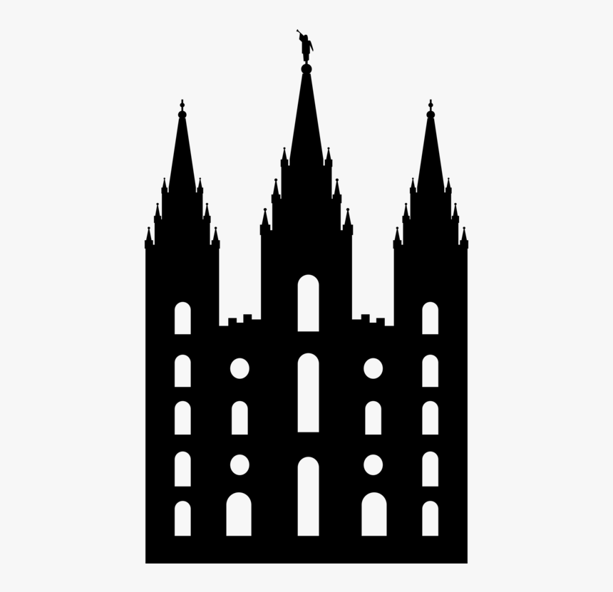 Building,medieval Architecture,silhouette - Temple Square, HD Png Download
